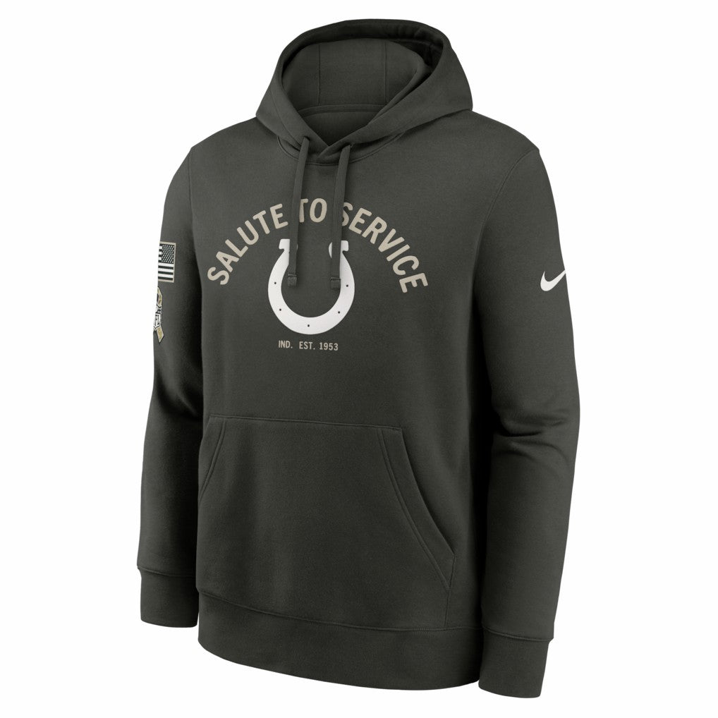 Indianapolis Colts Salute To Service Club Fleece Hoodie Olive | Nike for Sale