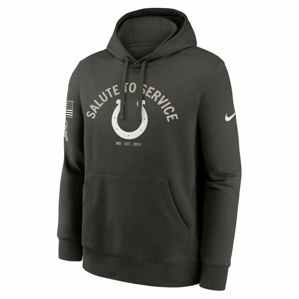 Indianapolis Colts Salute To Service Club Fleece Hoodie Olive | Nike for Sale