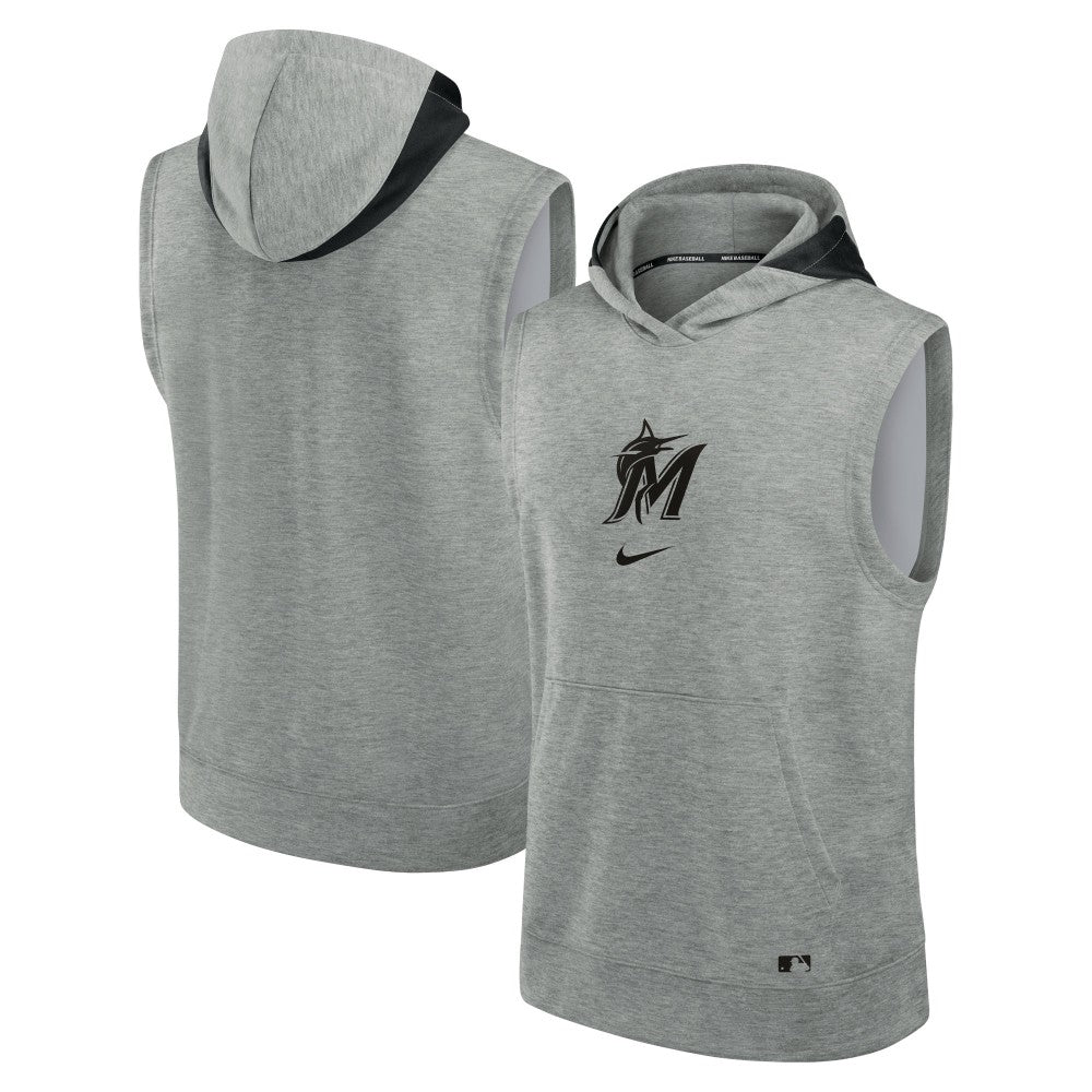 Miami Marlins Nike Authentic Collection Early Work Dri-FIT Sleeveless Hoodie - MLB