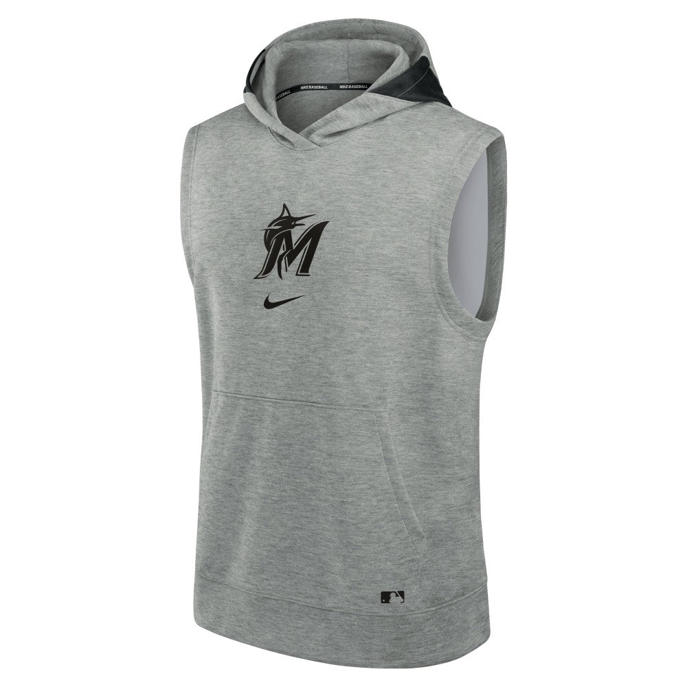 Miami Marlins Nike Authentic Collection Early Work Dri-FIT Sleeveless Hoodie - MLB