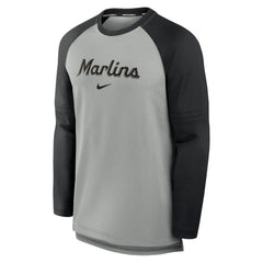 Miami Marlins Nike Authentic Collection Game Time Raglan Performance Long Sleeve T-Shirt - MLB