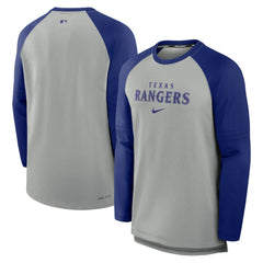 Texas Rangers Nike Authentic Collection Game Time Raglan Performance Long Sleeve T-Shirt - MLB
