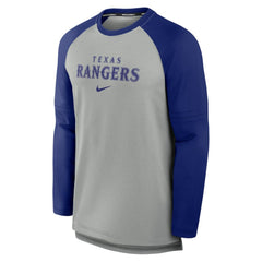 Texas Rangers Nike Authentic Collection Game Time Raglan Performance Long Sleeve T-Shirt - MLB