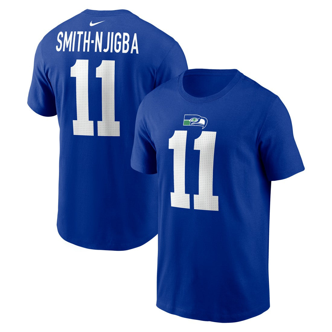 Jaxon Smith-Njigba Seattle Seahawks Player Name & Number T-Shirt Royal | Nike for Sale