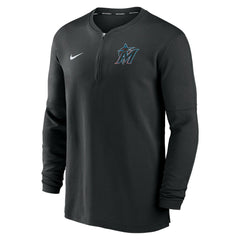 Miami Marlins Nike Authentic Collection Game Time Performance Quarter-Zip Top - MLB