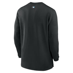 Miami Marlins Nike Authentic Collection Game Time Performance Quarter-Zip Top - MLB