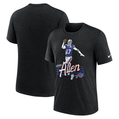 Josh Allen Buffalo Bills Player Graphic T-Shirt Heather Black | Nike for Sale