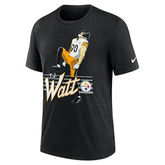 T.J. Watt Pittsburgh Steelers Player Graphic T-Shirt Heather Black | Nike for Sale