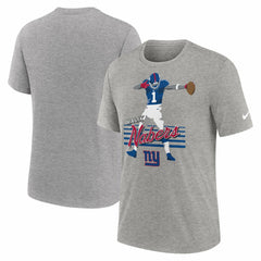 Malik Nabers New York Giants Player Graphic T-Shirt Heather Gray | Nike for Sale