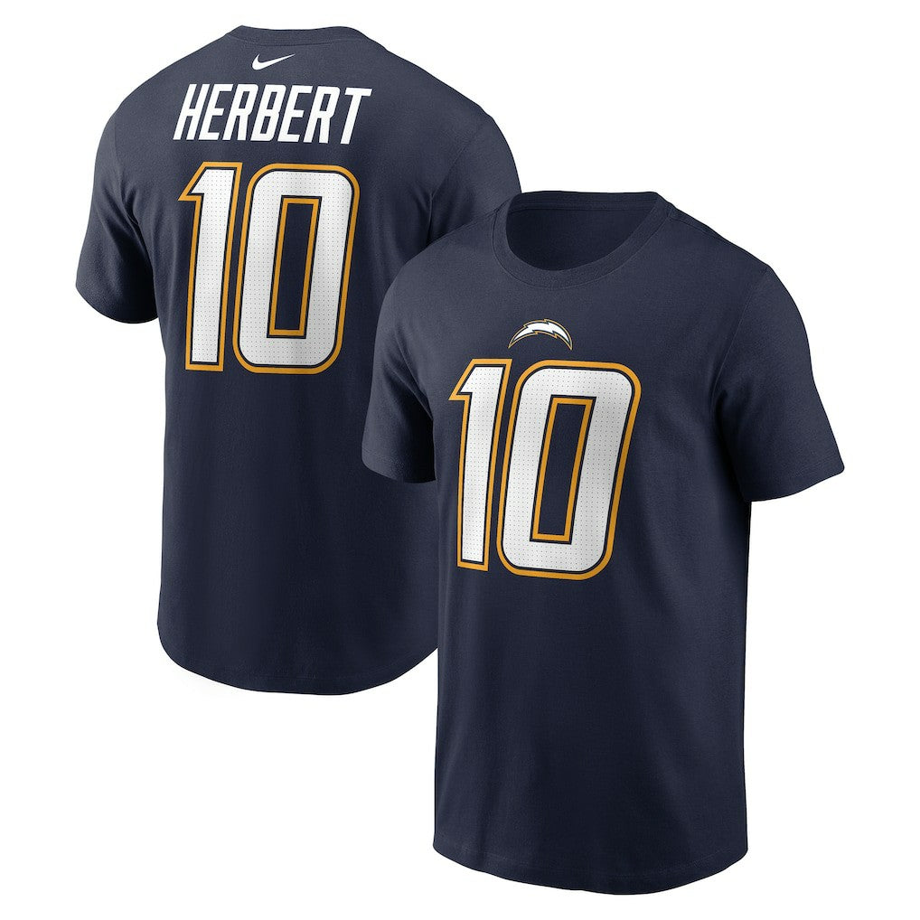 Justin Herbert Los Angeles Chargers Alternate Super Chargers Name & Number T-Shirt Navy | Nike for Sale