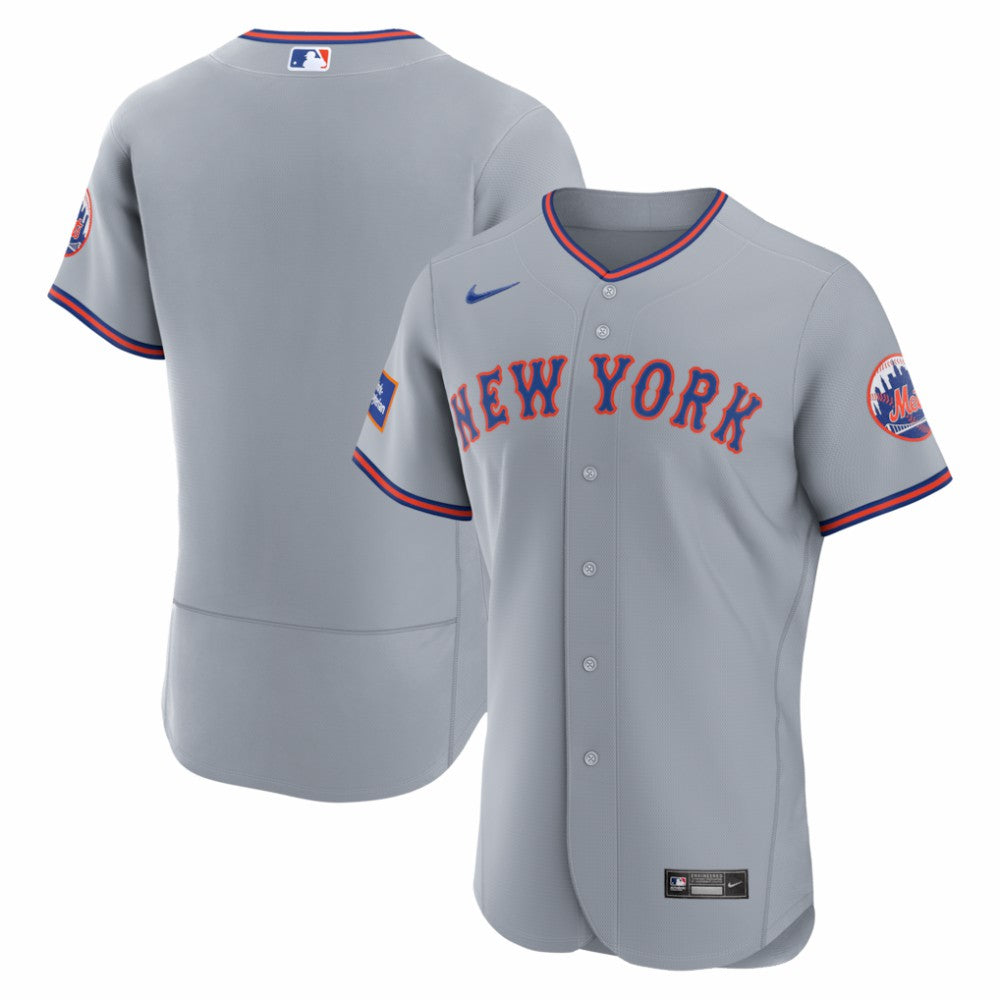 New York Mets Nike Road Sponsor Patch Authentic Jersey - MLB