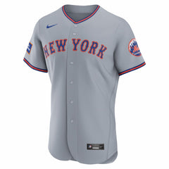 New York Mets Nike Road Sponsor Patch Authentic Jersey - MLB