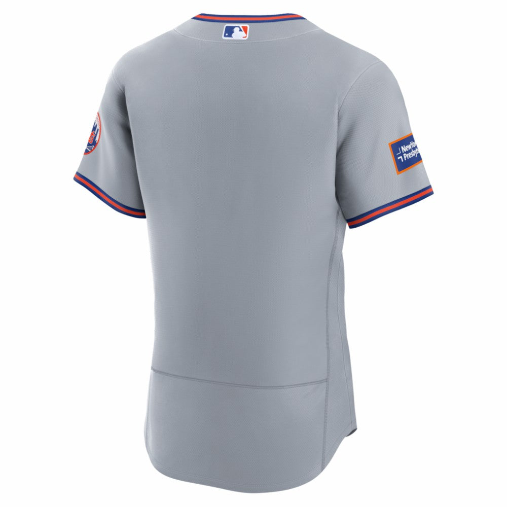 New York Mets Nike Road Sponsor Patch Authentic Jersey - MLB