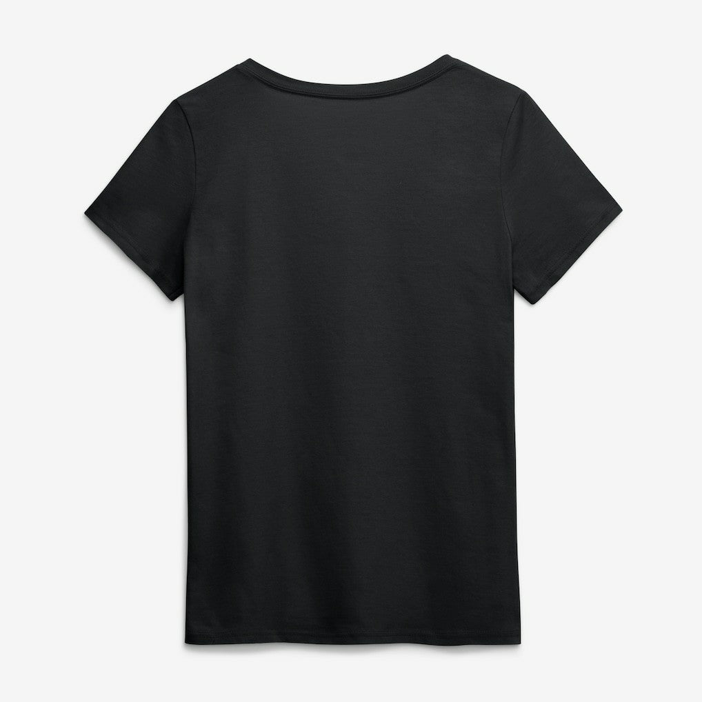 Green Bay Packers Logo Athletic Women's Primary Logo V-Neck T-Shirt Black | NFL