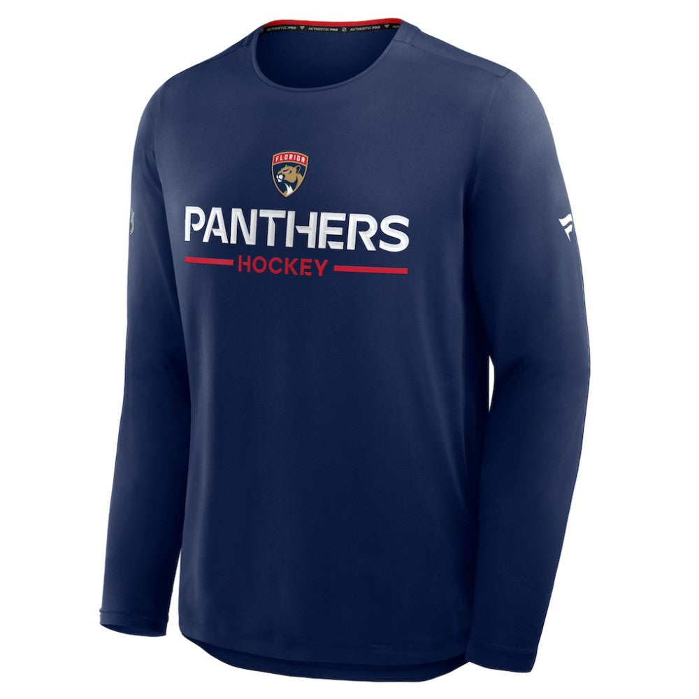 Florida Panthers Fanatics Authentic Pro Rink Tech Long Sleeve T-Shirt - Navy - NHL