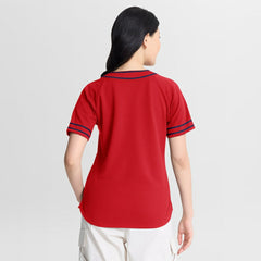 Washington Nationals Fanatics Women's Diva Race Ahead Raglan V-Neck T-Shirt - MLB