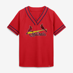 St. Louis Cardinals Fanatics Women's Diva Race Ahead Raglan V-Neck T-Shirt - MLB