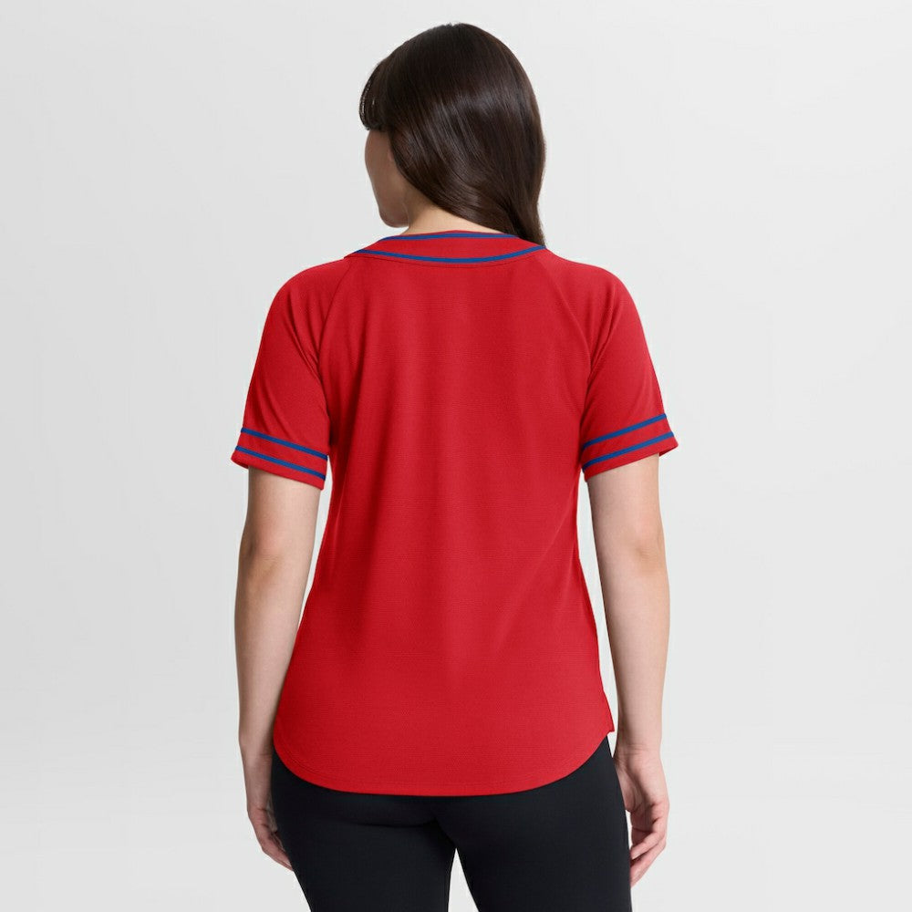Philadelphia Phillies Fanatics Women's Diva Race Ahead Raglan V-Neck T-Shirt - MLB