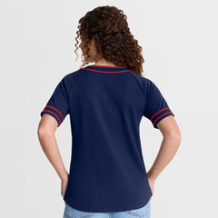 Boston Red Sox Fanatics Women's Diva Race Ahead Raglan V-Neck T-Shirt - MLB