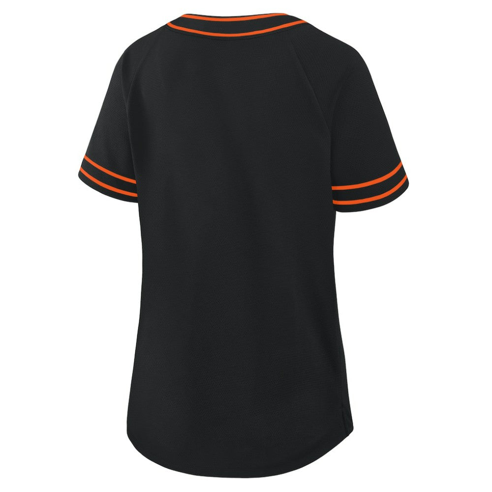 Baltimore Orioles Fanatics Women's Diva Race Ahead Raglan V-Neck T-Shirt - MLB