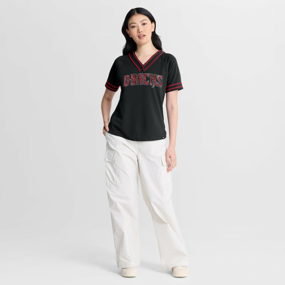 Arizona Diamondbacks Fanatics Women's Diva Race Ahead Raglan V-Neck T-Shirt - MLB