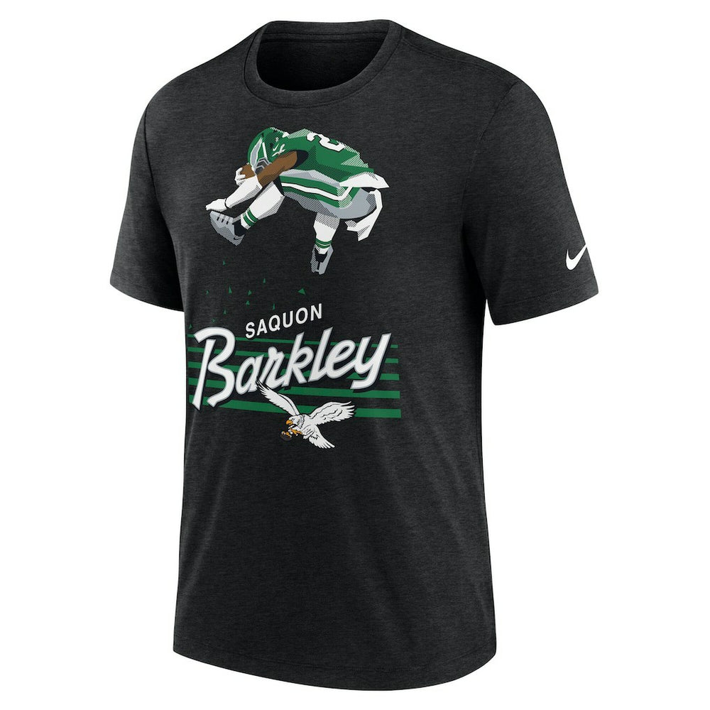 Saquon Barkley Philadelphia Eagles Player Graphic T-Shirt Heather Black | Nike for Sale