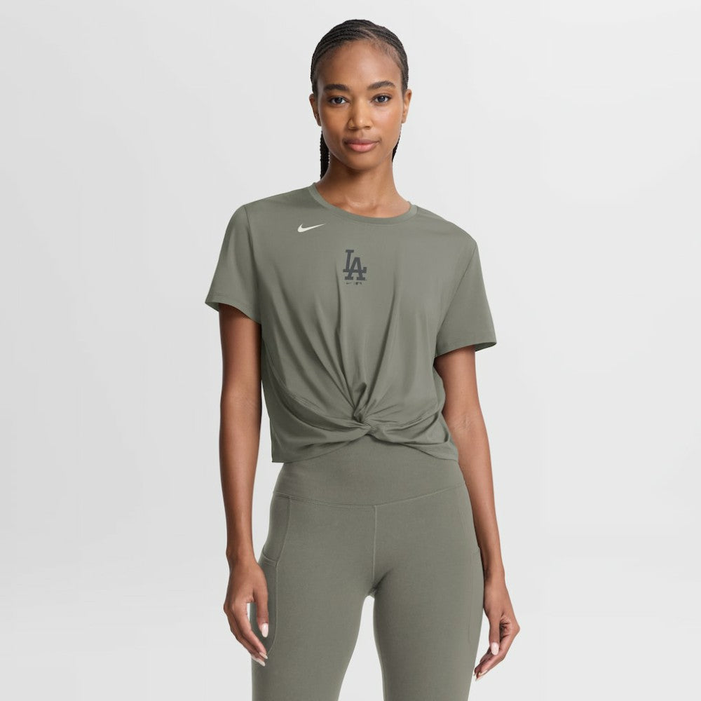 Los Angeles Dodgers Nike Women's One Twist Dri-FIT Cropped T-Shirt - MLB