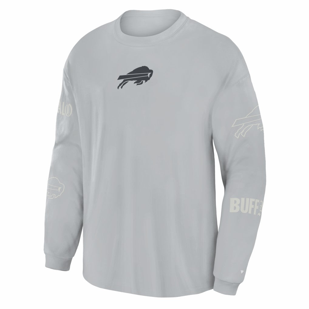 Buffalo Bills Oversized Type Play Long Sleeve T-Shirt Gray | Fanatics