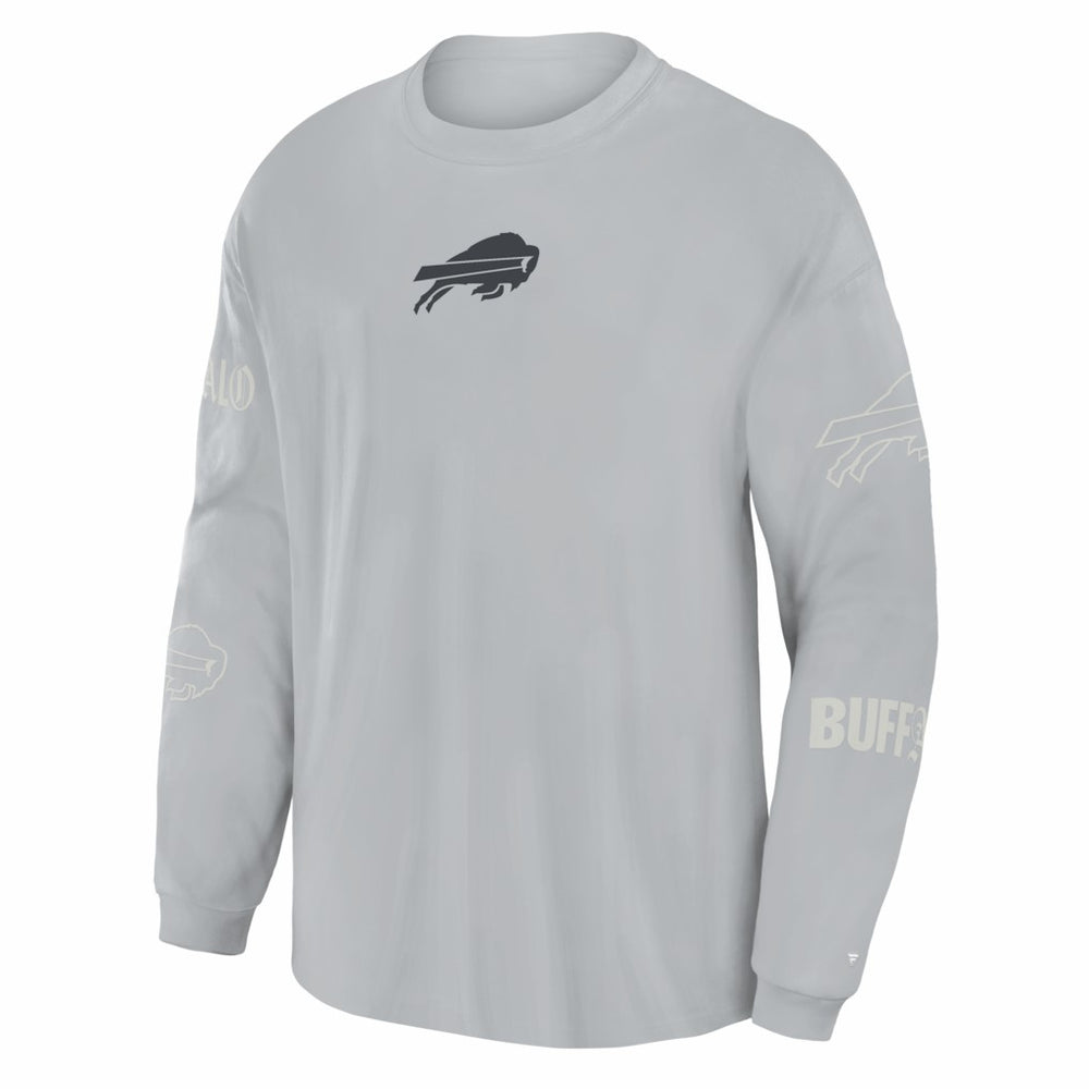 Buffalo Bills Oversized Type Play Long Sleeve T-Shirt Gray | Fanatics