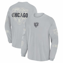 Chicago Bears Oversized Type Play Long Sleeve T-Shirt Gray | Fanatics