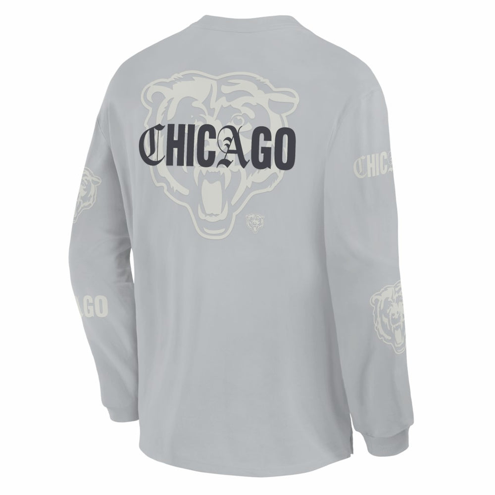 Chicago Bears Oversized Type Play Long Sleeve T-Shirt Gray | Fanatics