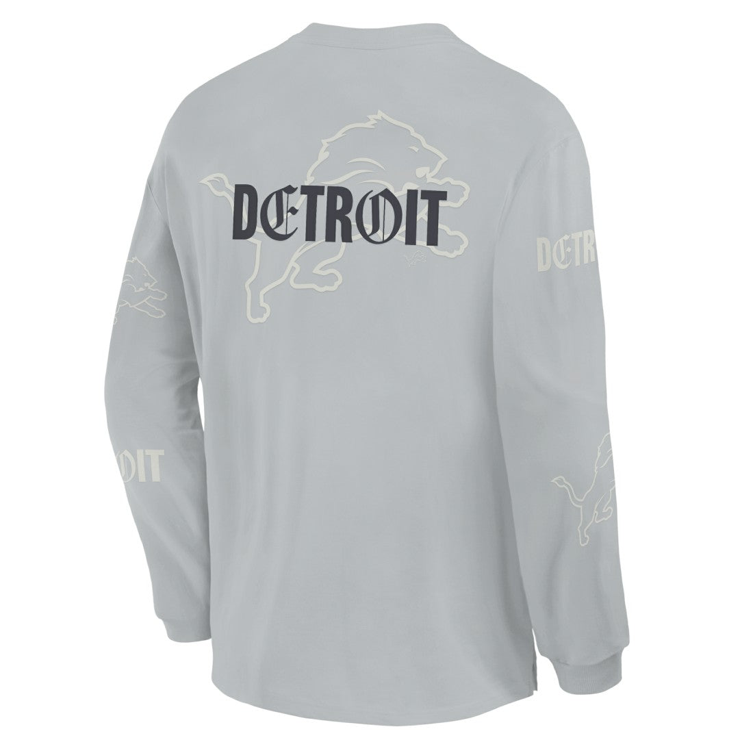 Detroit Lions Oversized Type Play Long Sleeve T-Shirt Gray | Fanatics