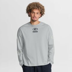 Green Bay Packers Oversized Type Play Long Sleeve T-Shirt Gray | Fanatics