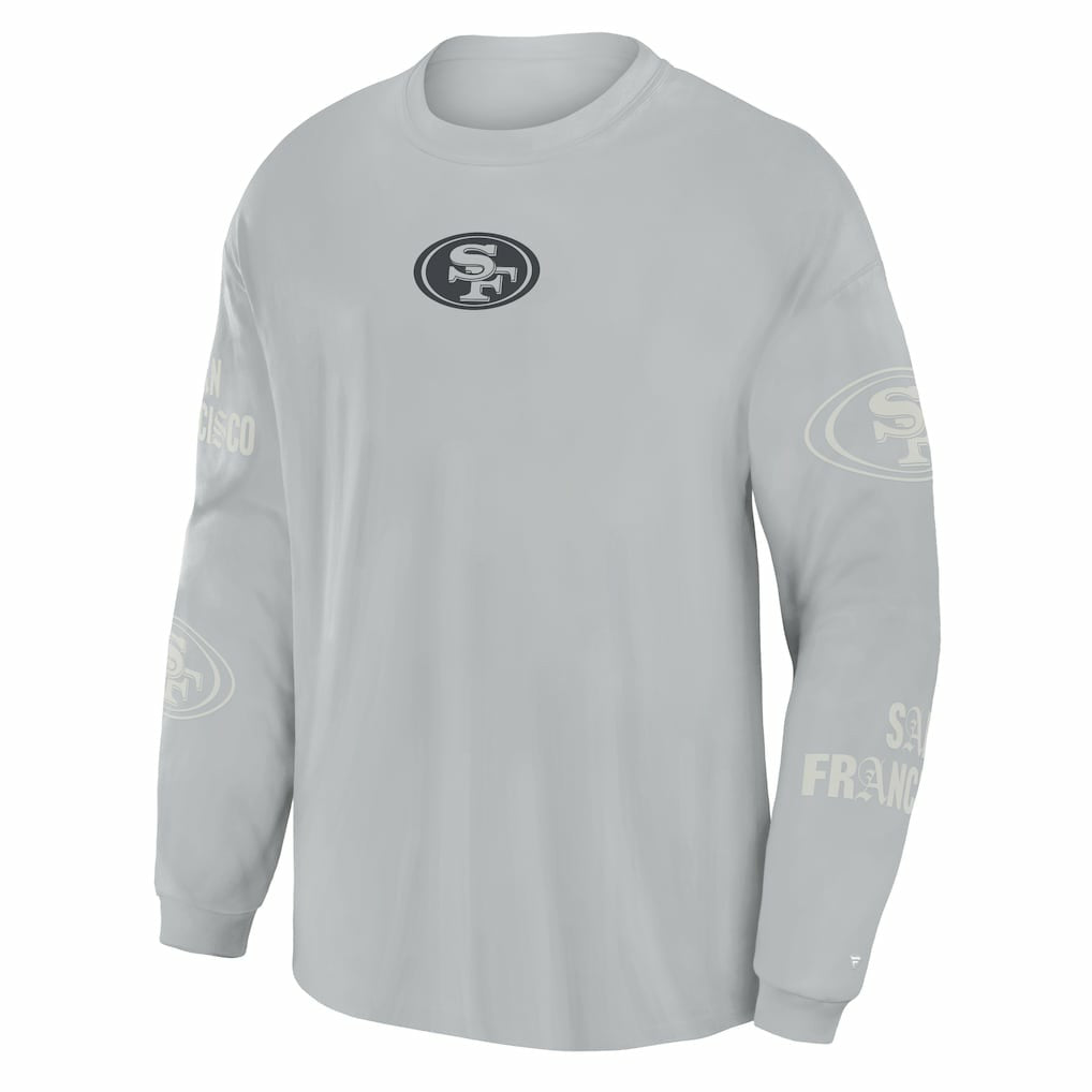 San Francisco 49ers Oversized Type Play Long Sleeve T-Shirt Gray | Fanatics