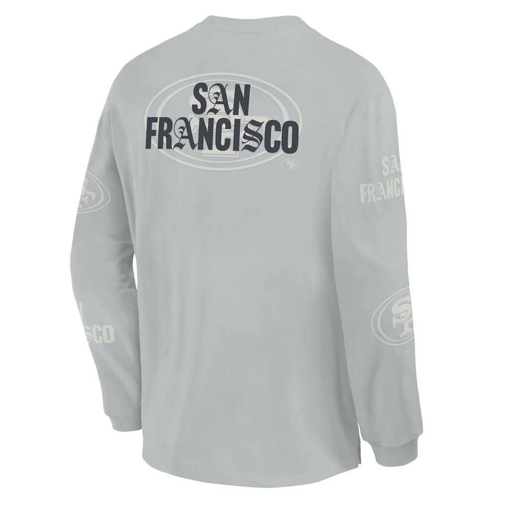 San Francisco 49ers Oversized Type Play Long Sleeve T-Shirt Gray | Fanatics