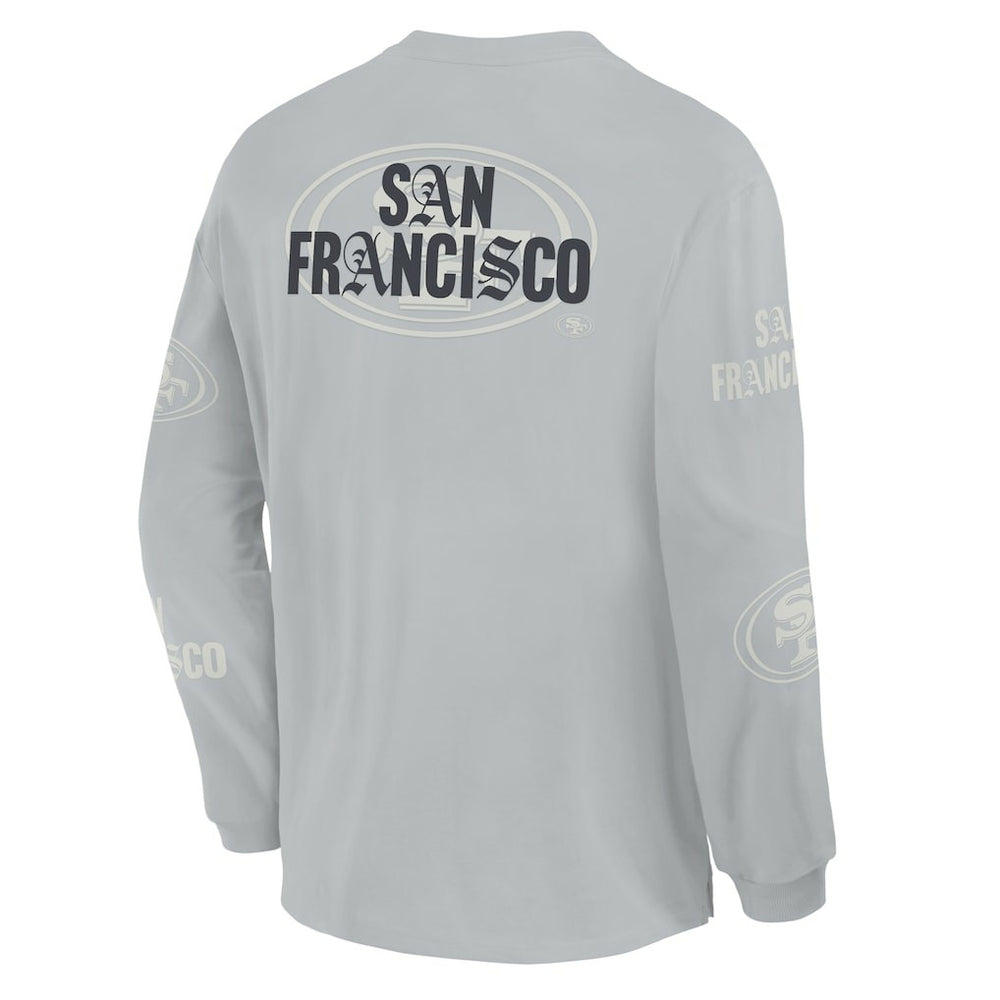 San Francisco 49ers Oversized Type Play Long Sleeve T-Shirt Gray | Fanatics