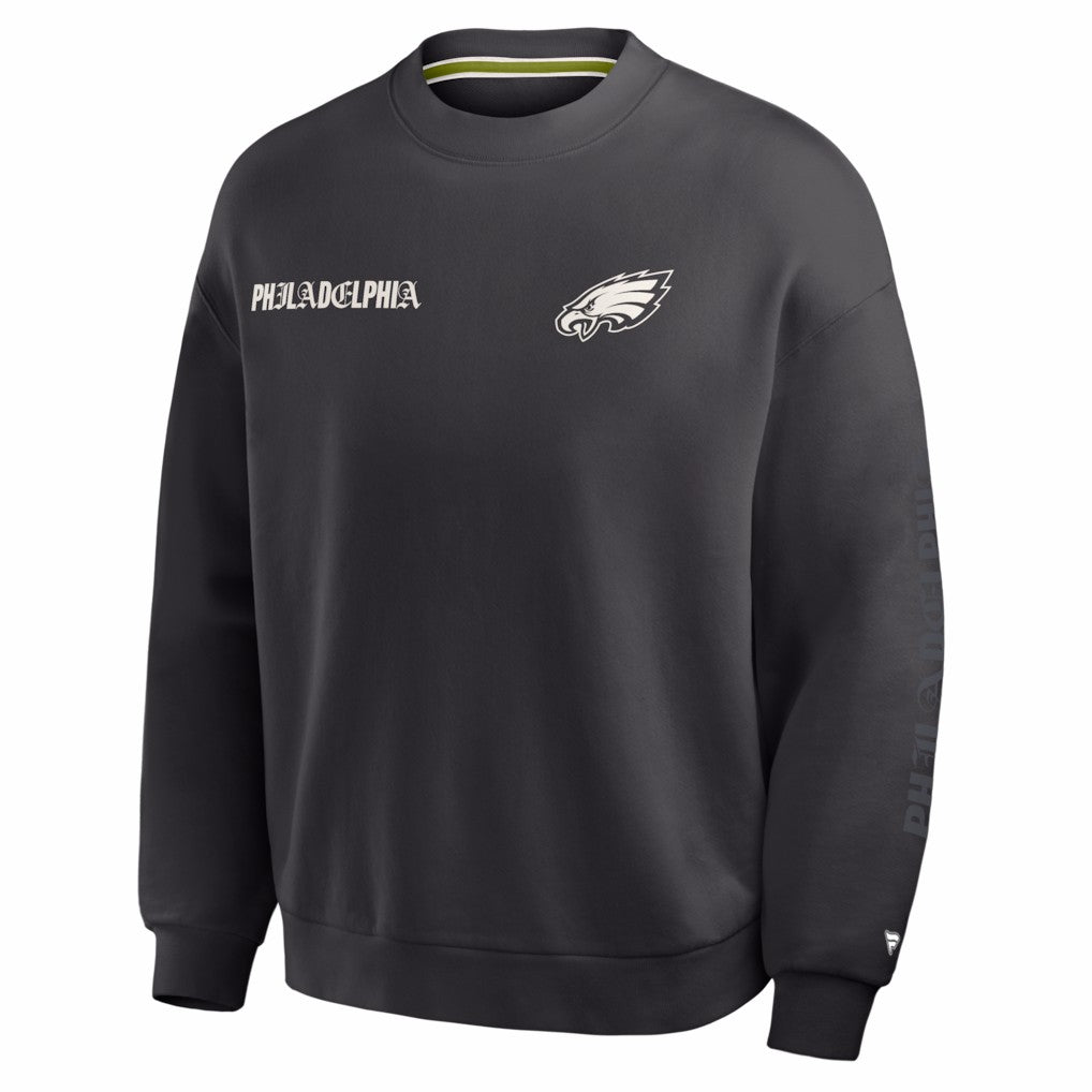 Philadelphia Eagles Oversized Type Play Multi Sweatshirt Black | Fanatics