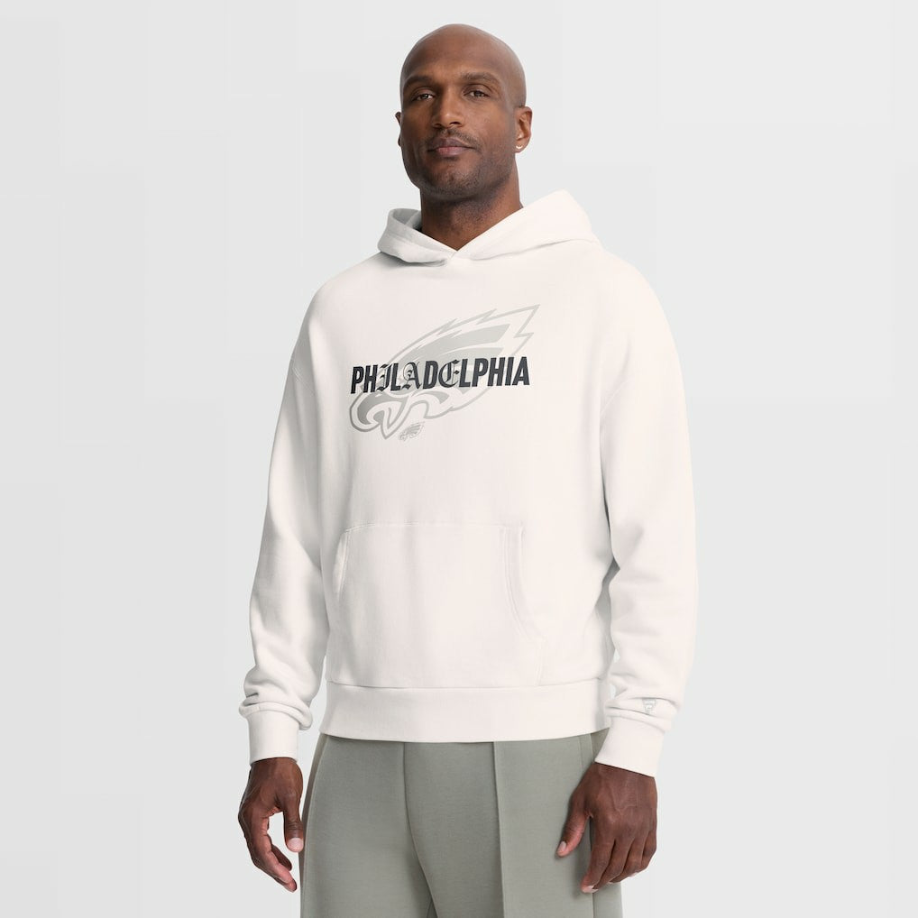 Philadelphia Eagles Oversized Type Play Location Hoodie Cream | Fanatics