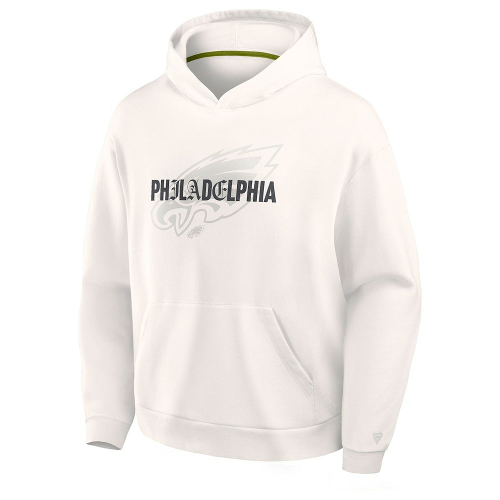 Philadelphia Eagles Oversized Type Play Location Hoodie Cream | Fanatics