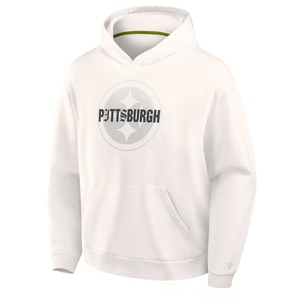 Pittsburgh Steelers Oversized Type Play Location Hoodie Cream | Fanatics