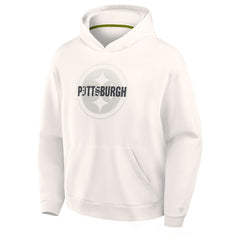 Pittsburgh Steelers Oversized Type Play Location Hoodie Cream | Fanatics