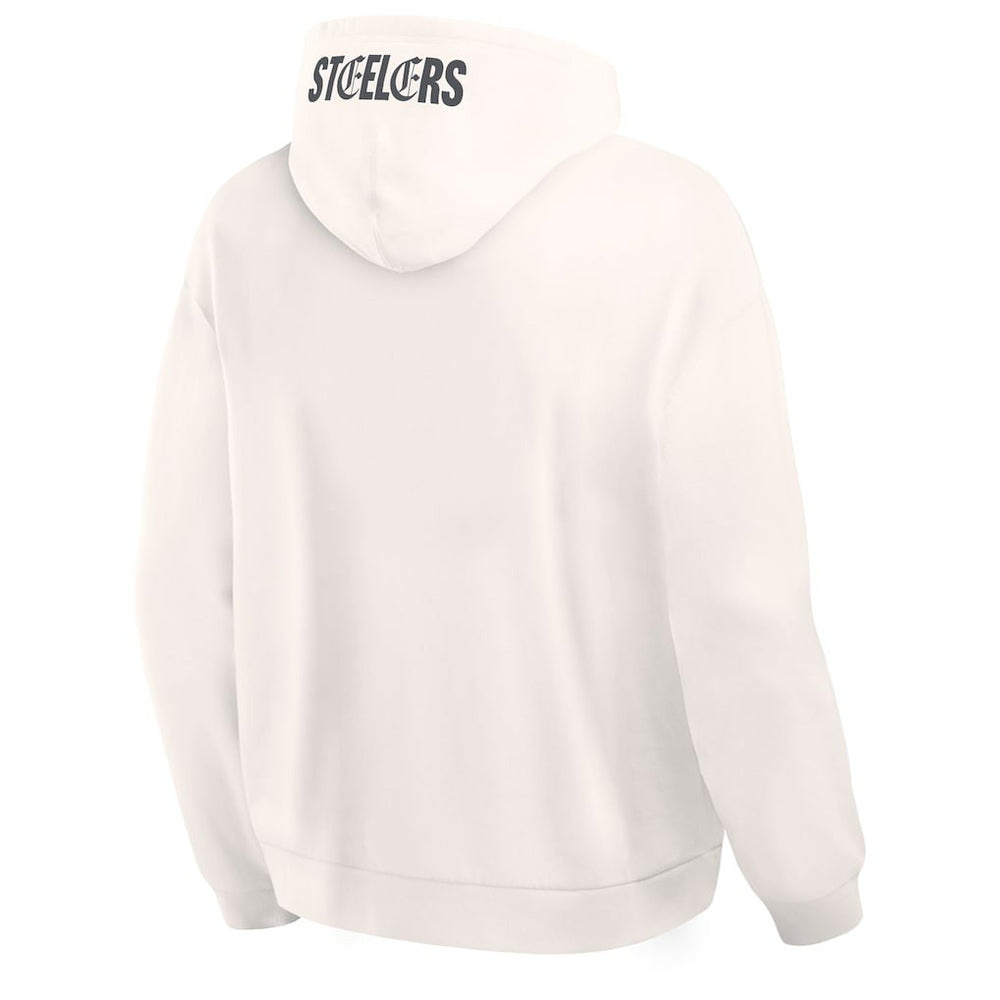 Pittsburgh Steelers Oversized Type Play Location Hoodie Cream | Fanatics