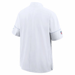 Los Angeles Chargers Sideline Short Sleeve Quarter-Zip Coach Jacket White | Nike for Sale