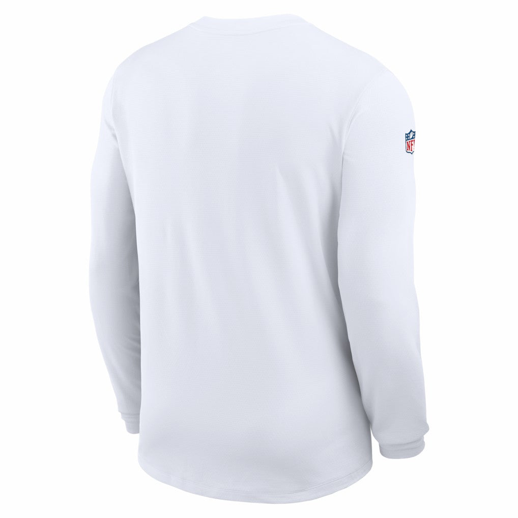 Dallas Cowboys Sideline Coach UV Dri-FIT Long Sleeve Shirt White | Nike for Sale