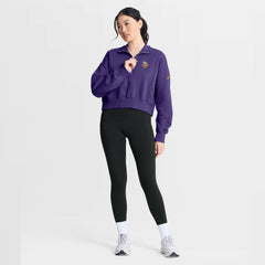 Minnesota Vikings Women's Phoenix Fleece Quarter-Zip Sweatshirt Purple | Nike for Sale