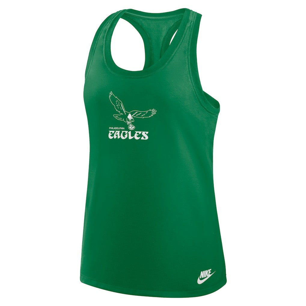 Philadelphia Eagles Women's Hurry Up Tri-Blend Dri-FIT Tank Top Kelly Green | Nike for Sale