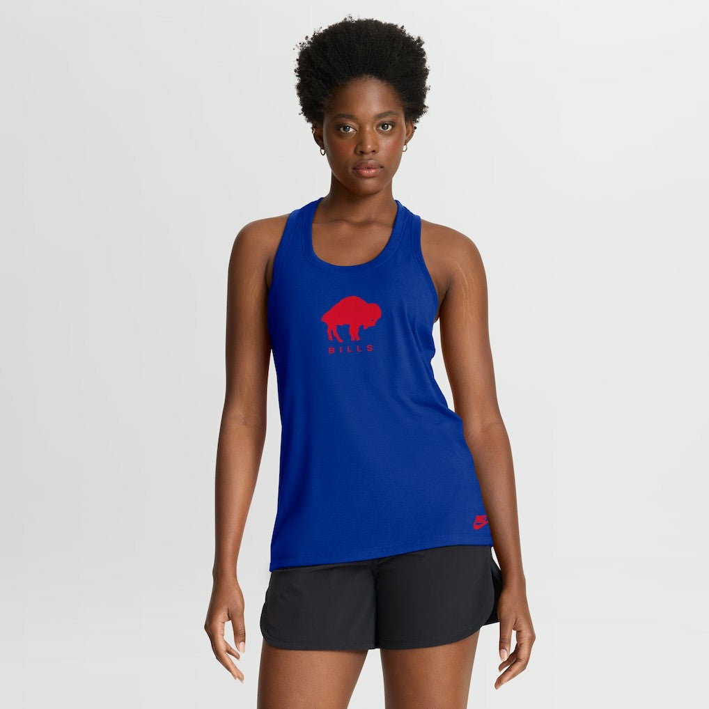Buffalo Bills Women's Hurry Up Tri-Blend Dri-FIT Tank Top Royal | Nike for Sale