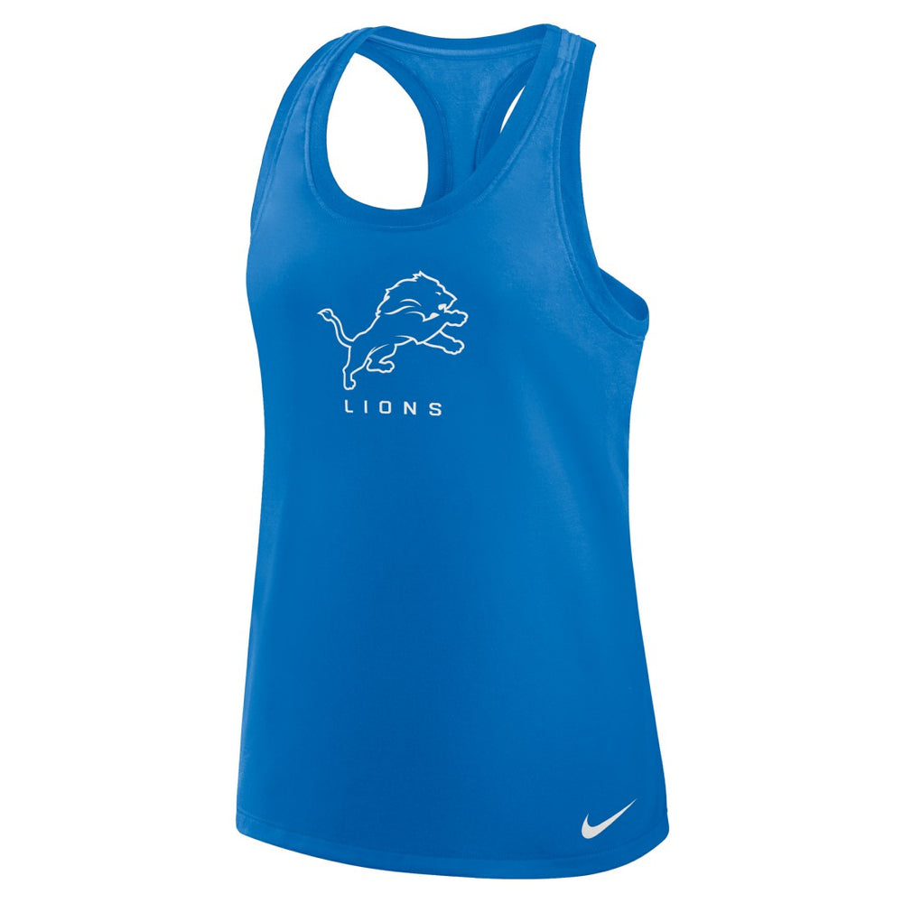 Detroit Lions Women's Hurry Up Tri-Blend Dri-FIT Tank Top Blue | Nike for Sale