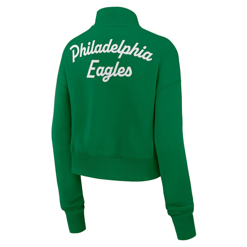 Philadelphia Eagles Women's Phoenix Fleece Quarter-Zip Sweatshirt Kelly Green | Nike for Sale