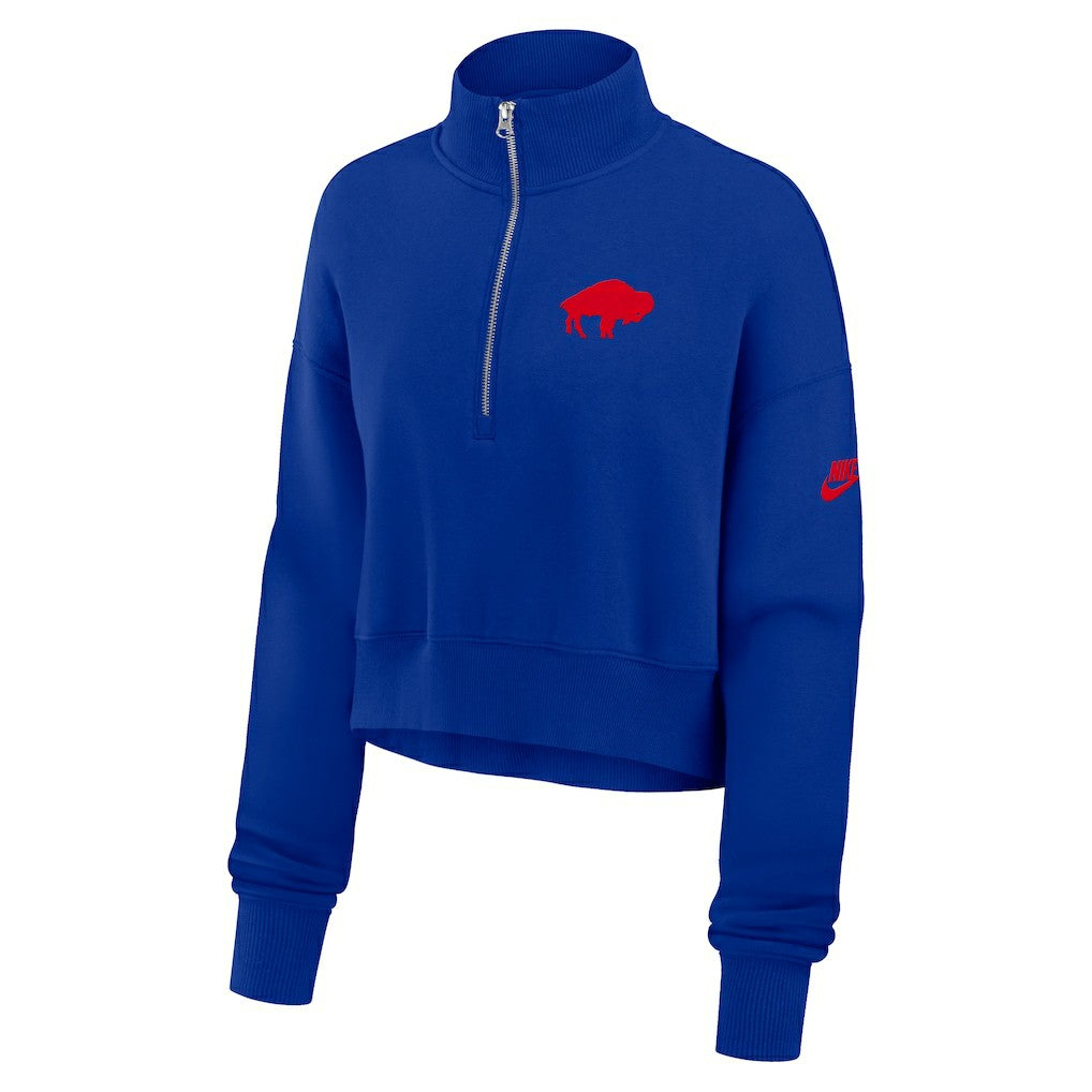 Buffalo Bills Women's Phoenix Fleece Quarter-Zip Sweatshirt Royal | Nike for Sale